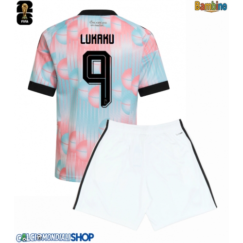 Maglie da calcio Belgio Romelu Lukaku #9 Seconda Maglia Bambino Mondiali 2026  Manica Corta + Pantaloni corti)